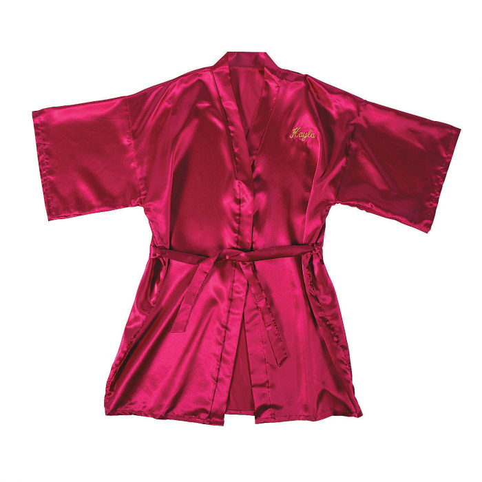 Personalized Hot Pink Satin Robe (1 Piece(s))