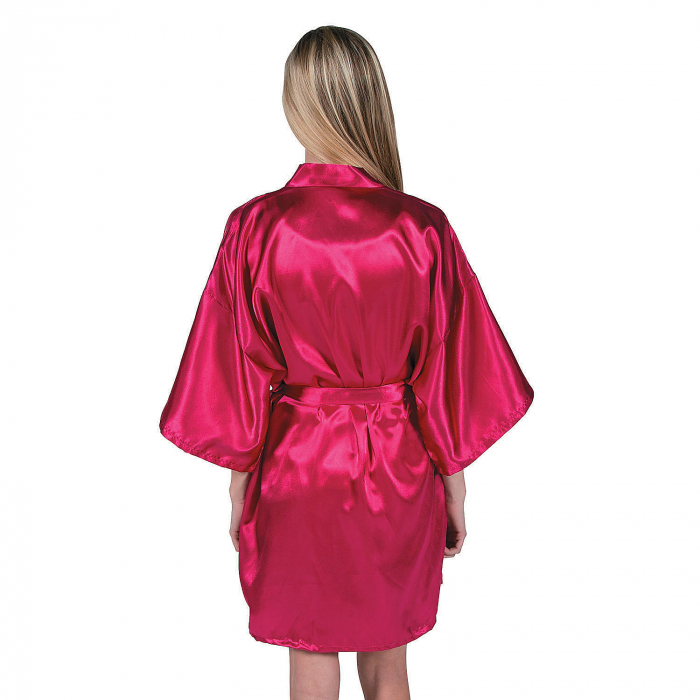 Personalized Hot Pink Satin Robe (1 Piece(s))