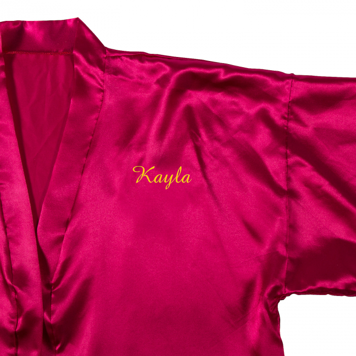 Personalized Hot Pink Satin Robe (1 Piece(s))