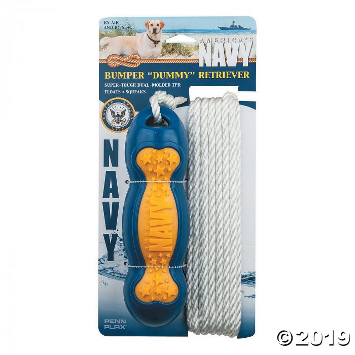 US Navy Retrieval Bumper Dummywith Rope - Yellow/Blue (1 Piece(s))