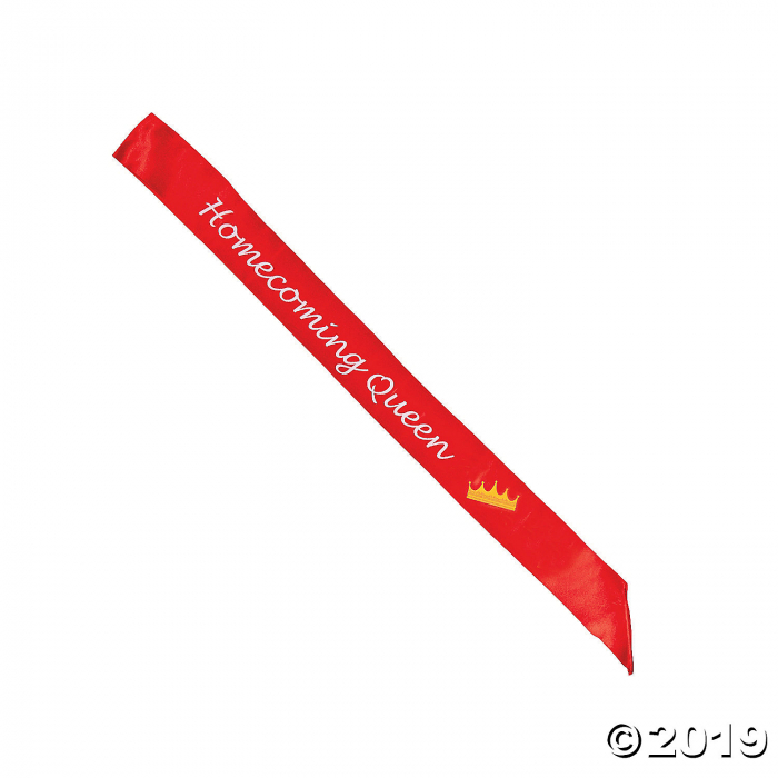 Red Homecoming Queen Sash (1 Piece(s))