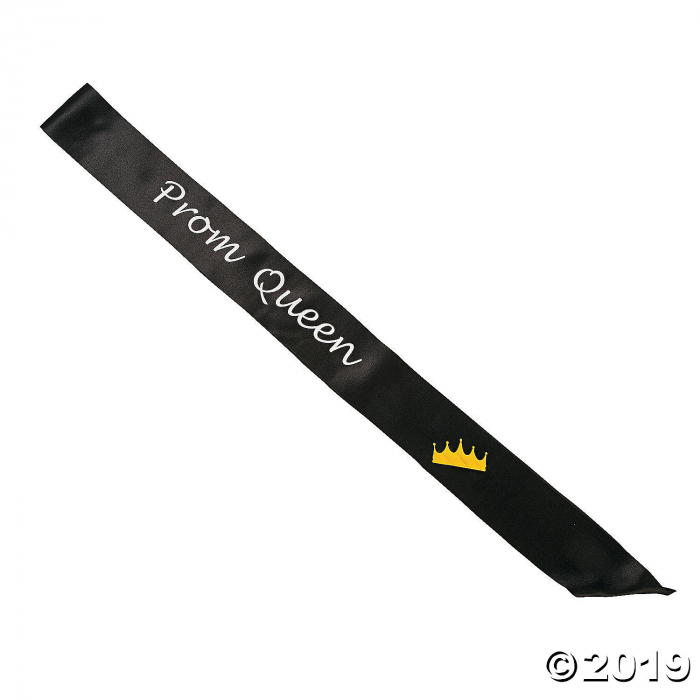 Black Prom Queen Sash (1 Piece(s))