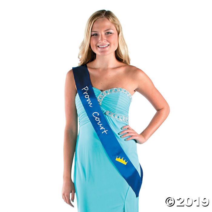 Blue Prom Court Sash (1 Piece(s))