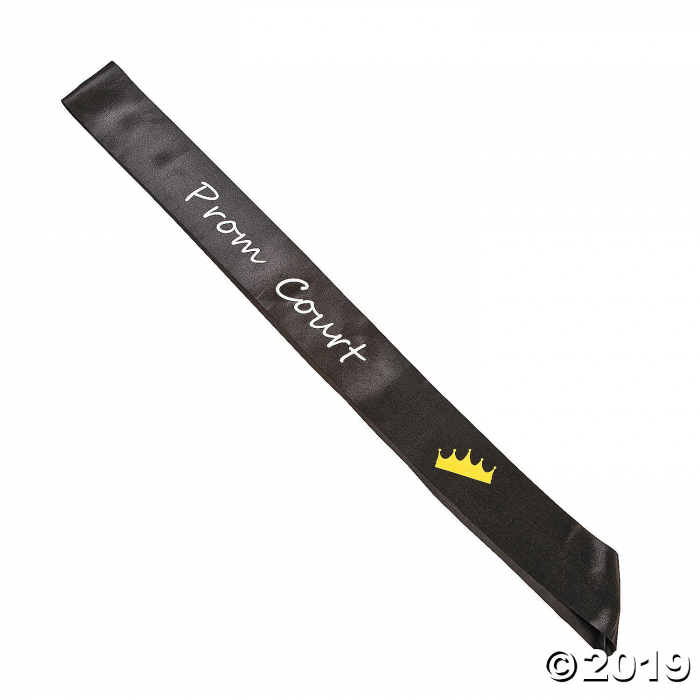Black Prom Court Sash (1 Piece(s))