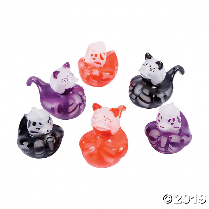 Glow-in-the-Dark Halloween Skeleton Rubber Ducky Assortment (50 Piece(s))
