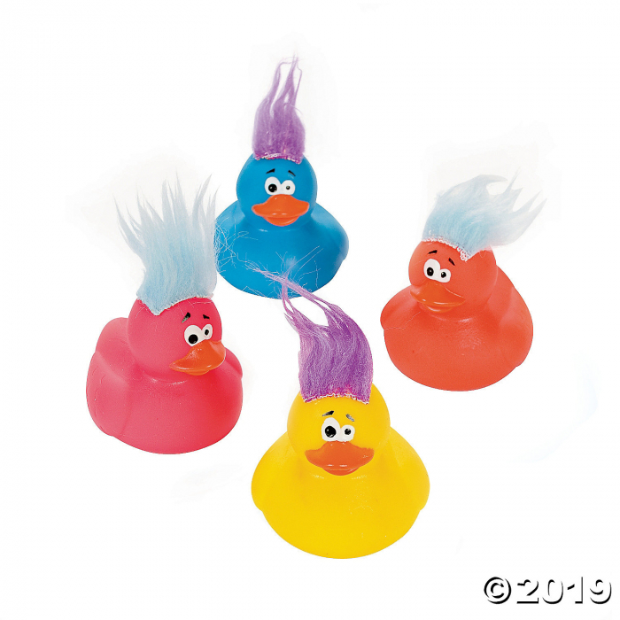 Crazy Hair Rubber Duckies (Per Dozen) Crazy Hair Rubber Duckies (Per Dozen)
