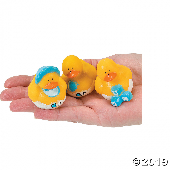 Mini Baby Boy Shower Rubber Duckies (24 Piece(s))