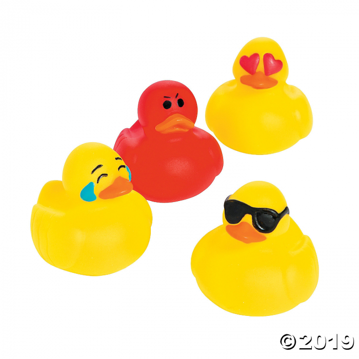 Emoji Mini Rubber Duckies (24 Piece(s)) | GlowUniverse.com