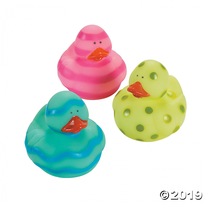 Easter Egg Painted Rubber Duckies (Per Dozen)