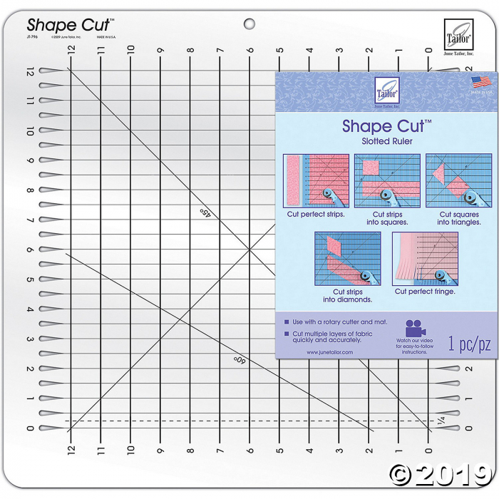 June Tailor Shape Cut Ruler, Slot Ruler 16"x16.5 (1 Piece(s))