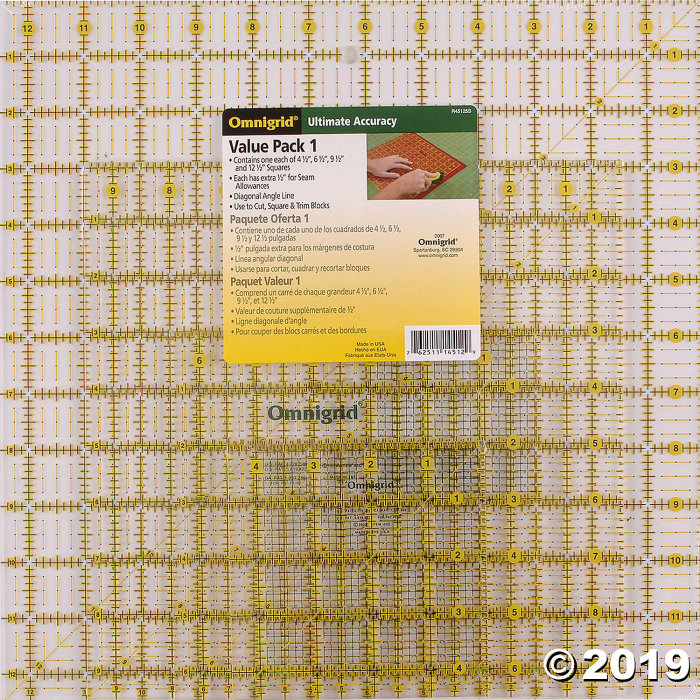 Omnigrid Ruler Value Set 4/Pkg 4.5