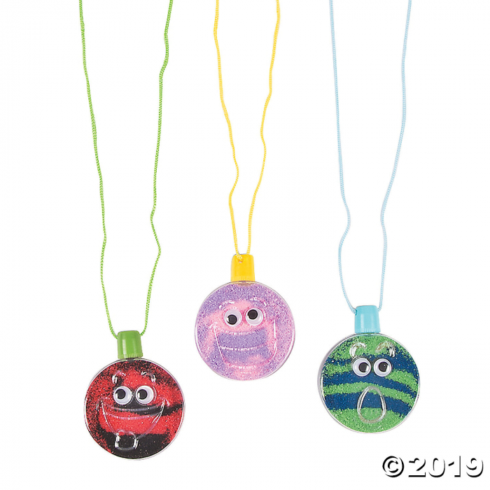 Wiggle Eye Sand Art Bottle Necklaces (Per Dozen)