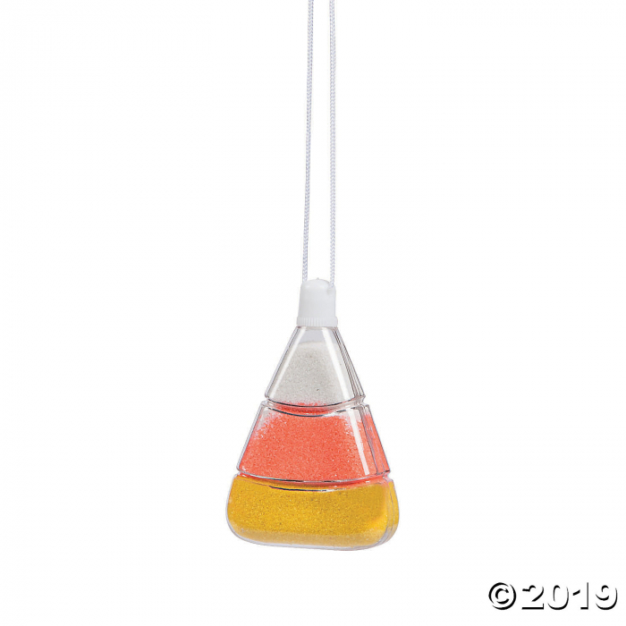Candy Corn Sand Art Bottle Necklaces (Per Dozen)