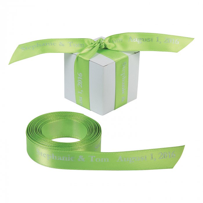 Lime Green Personalized Ribbon - 5/8 (1 Roll(s))