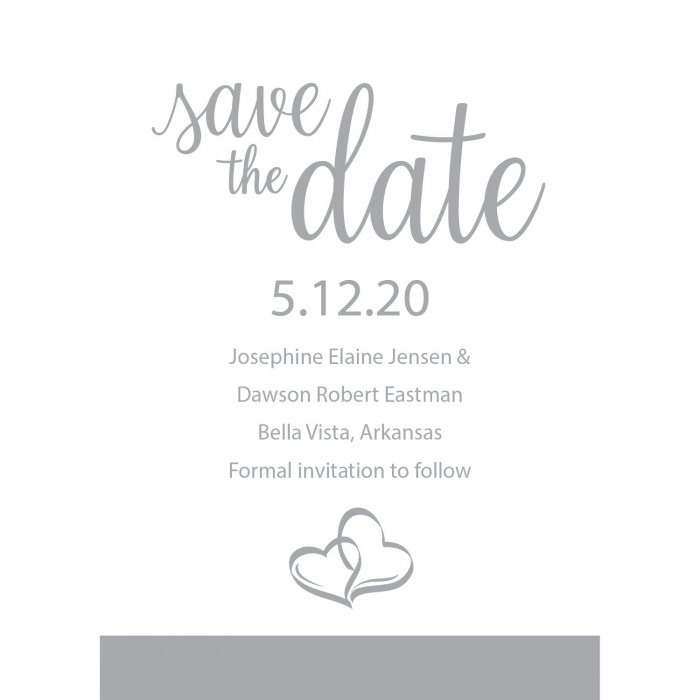 Personalized Two Hearts Save the Date Cards (25 Piece(s))