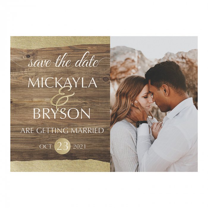 Custom Photo Rustic Chic Save the Date Cards (25 Piece(s))