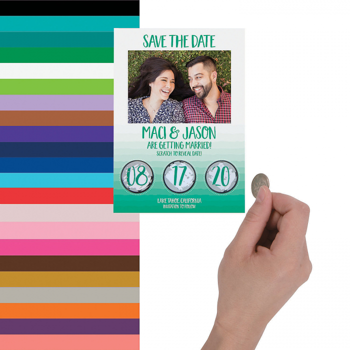 Custom Photo Scratch 'N Reveal Save-the-Date Cards (25 Piece(s))