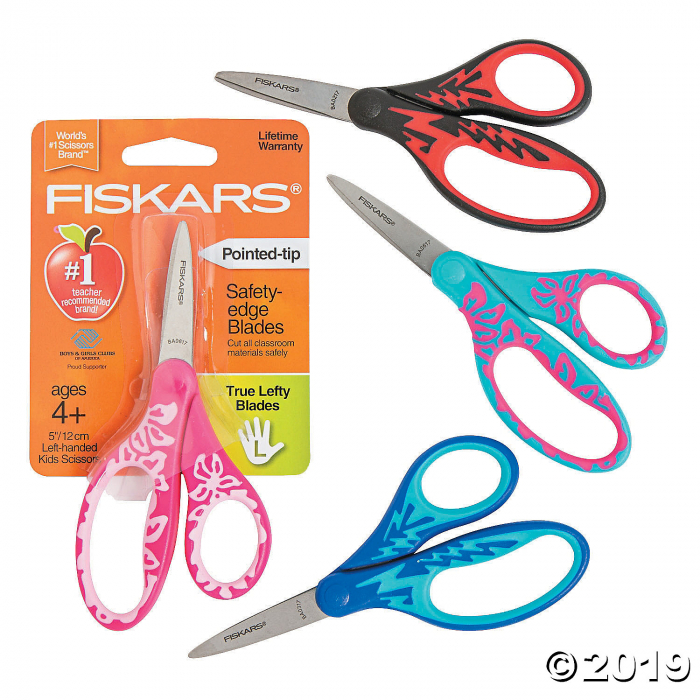 Fiskars® Left-Handed Softgrip® Pointed-Tip Scissors Classpack (Per Dozen)