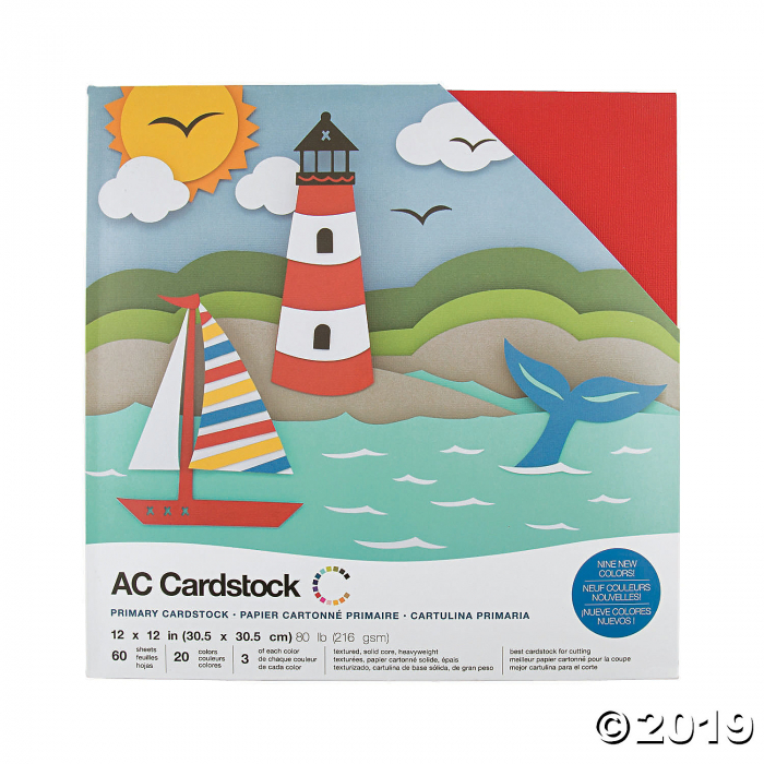 American Crafts Primary Cardstock Variety Pack (60 Sheet(s))