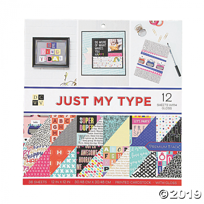 American Crafts Die Cuts with a View® Just My Type Paper Stack (1 Unit(s))