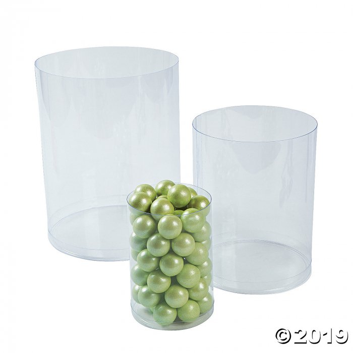 Clear Candy Buffet Cylinders (1 Set(s))