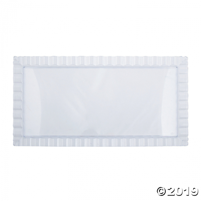 Large Clear Decorative Plastic Tray with Wavy Edge (1 Piece(s))