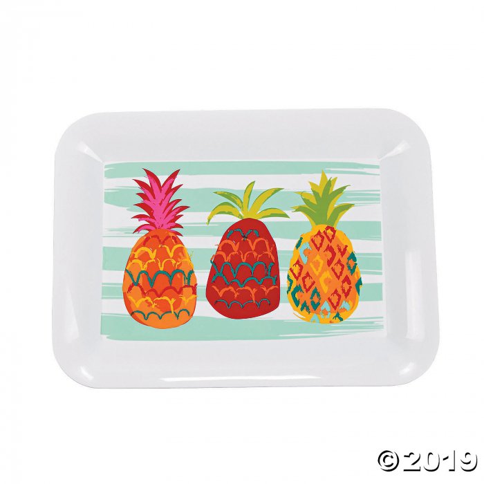 Pineapple Plastic Serving Tray (1 Piece(s))