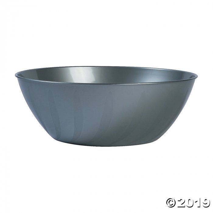 Extra Large Silver Plastic Serving Bowl (1 Piece(s))