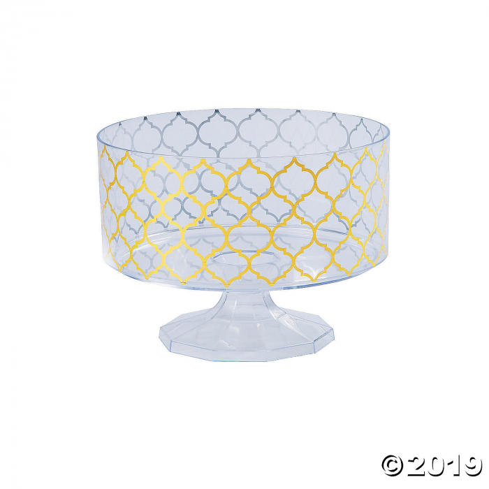 Gold Pattern Clear Trifle Container (1 Piece(s))