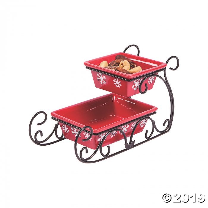 Two-Tiered Sleigh Serving Dish (1 Piece(s))
