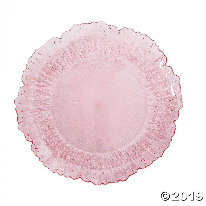Pink Textured Round Serving Tray (1 Piece(s))