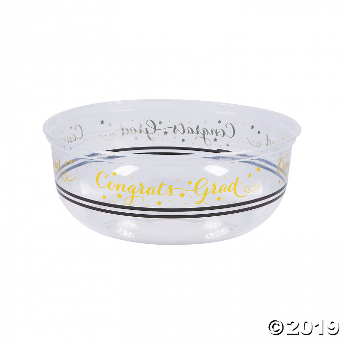 Graduation Foil Print Plastic Serving Bowl (1 Piece(s))