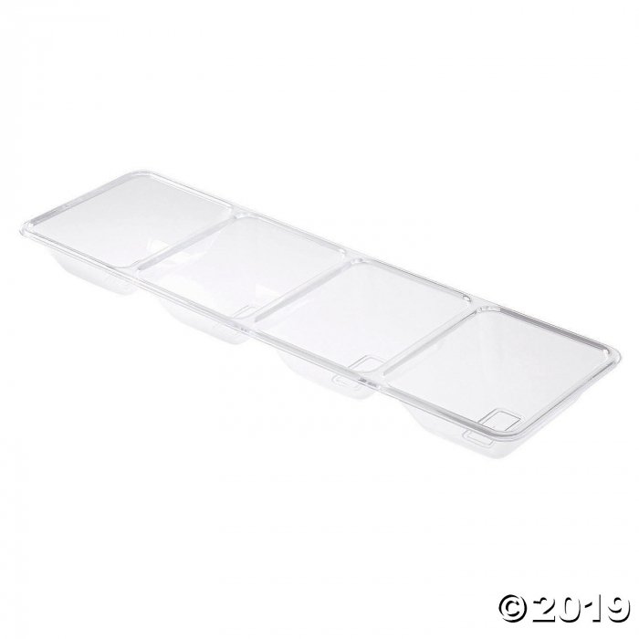 Clear Rectangular 4-Compartment Tray (1 Piece(s))
