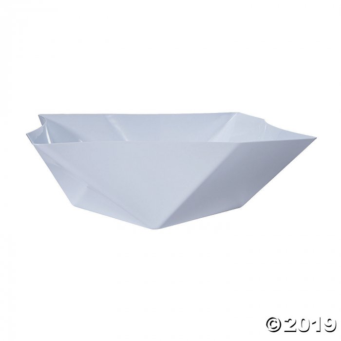 Premium Plastic White Twisted Large Serving Bowl (1 Piece(s))