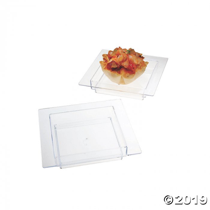 Mini Deep Square Plastic Dishes (20 Piece(s))