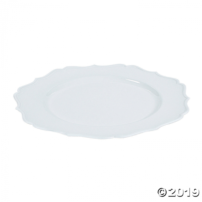 White Scalloped Chargers (6 Piece(s))