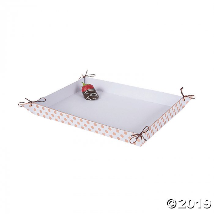 Large Copper Foil Polka Dot Treat Trays (1 Set(s))