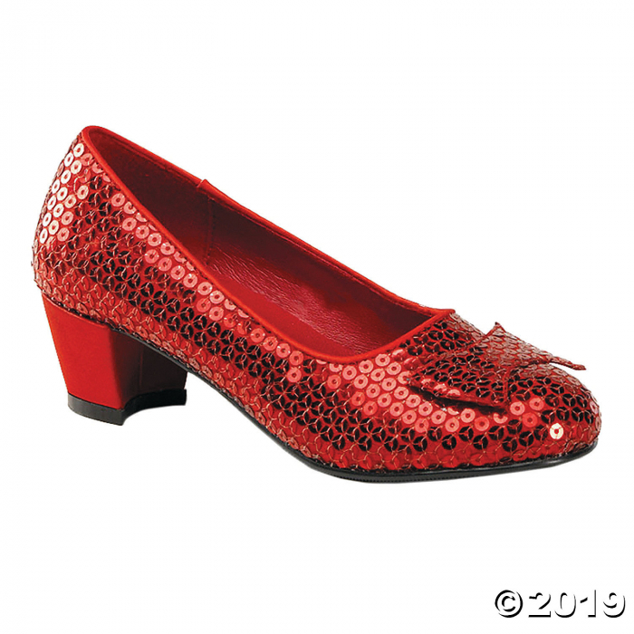 Women's Red Sequin Shoes - Large (1 Pair) Women's Red Sequin Shoes - Large (1 Pair)