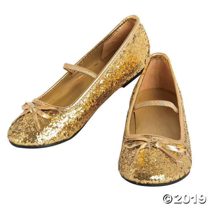 gold ballet shoes