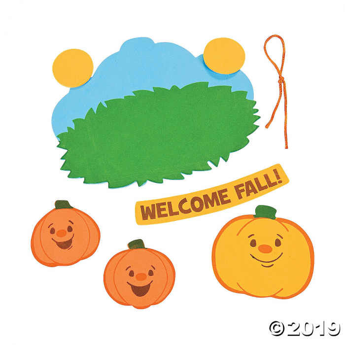 Welcome Fall Pumpkin Sign Craft Kit (Makes 12)