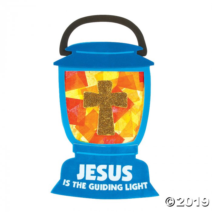 Tissue Paper Jesus Lights the Way Sign Craft Kit (Makes 12)