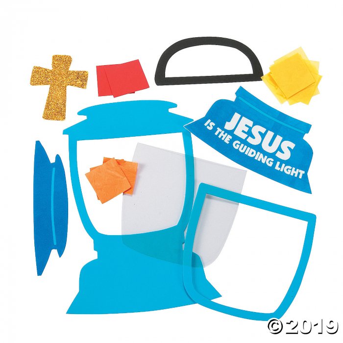 Tissue Paper Jesus Lights the Way Sign Craft Kit (Makes 12)