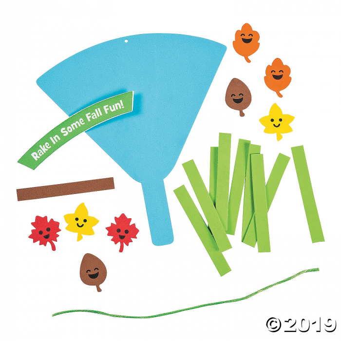 Fall Rake & Leaves Sign Craft Kit (Makes 12)