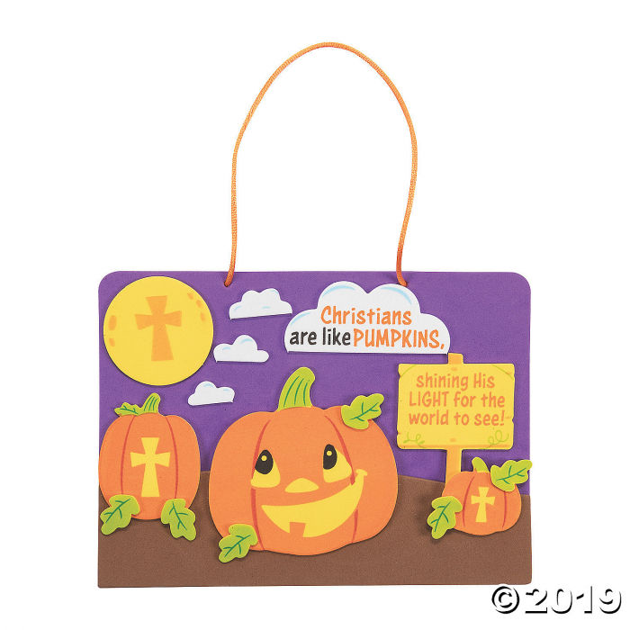 Christians Are Like Pumpkins Sign Craft Kit (Makes 12)