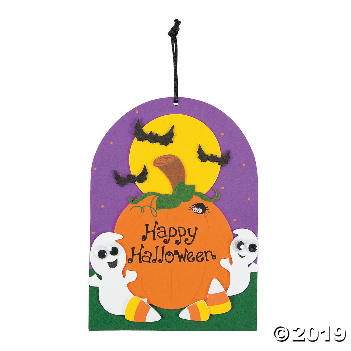 Happy Halloween Ghost Sign Craft Kit (Makes 12)