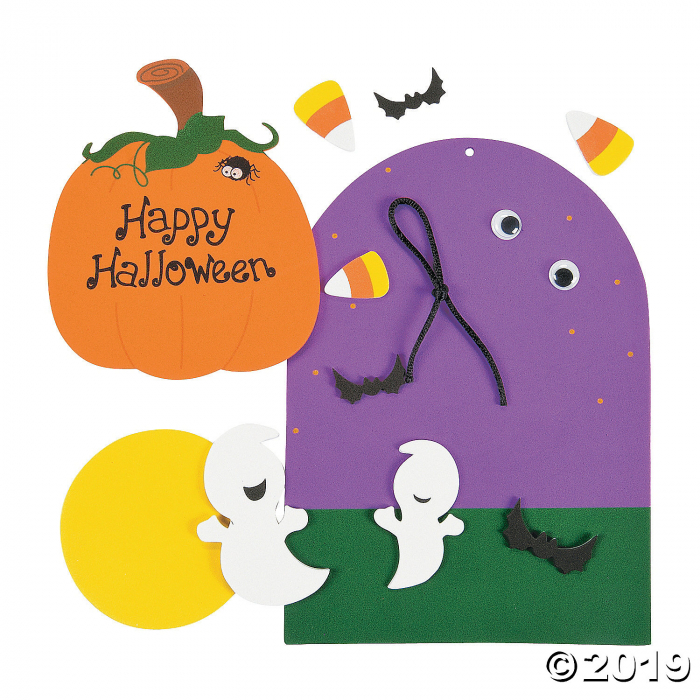 Happy Halloween Ghost Sign Craft Kit (Makes 12)