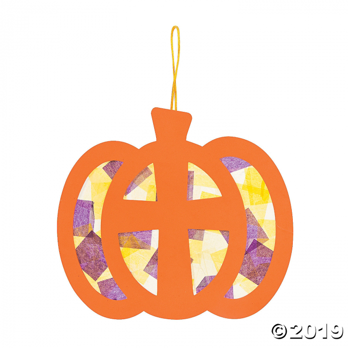Christian Pumpkin Tissue Paper Sign Craft Kit (Makes 12)