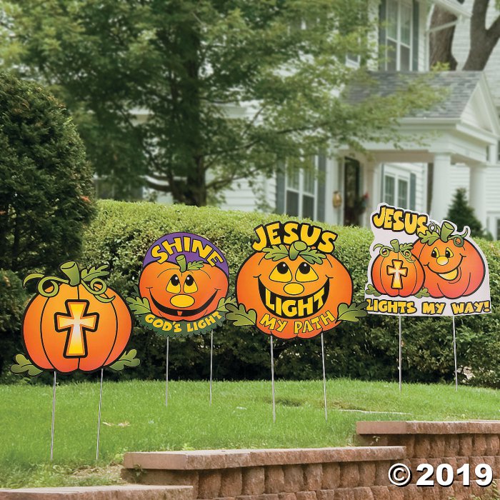 Christian Pumpkin Yard Signs (1 Set(s))