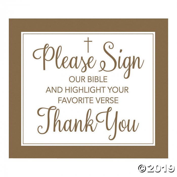 Sign Our Bible Guestbook Sign (1 Piece(s))