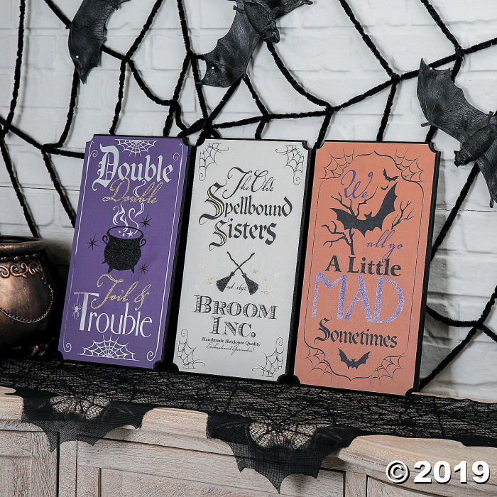 Spellbound Witchy Signs Halloween Decoration (1 Set(s))